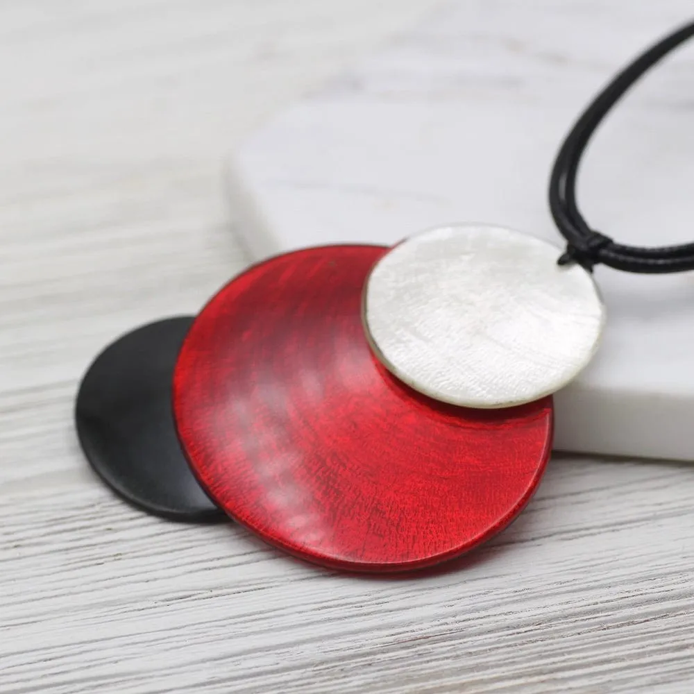 3 PIECE RED COMBO PENDANT