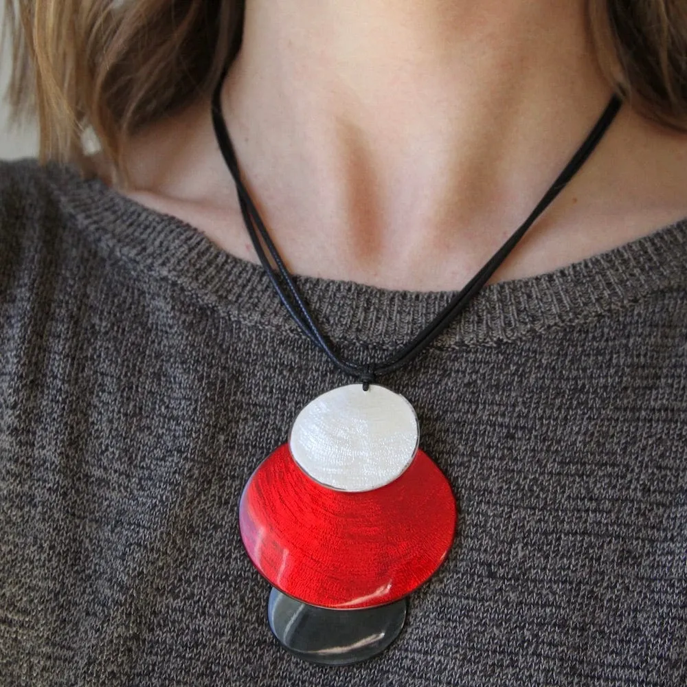 3 PIECE RED COMBO PENDANT