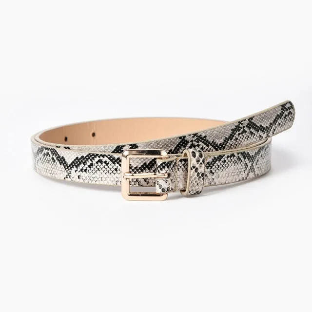 9 Style Punk Women Belts Luxury Brand Slim Leopard Waist Strap All-match Jeans Trousers Casual Belt Ladies Female Waistband