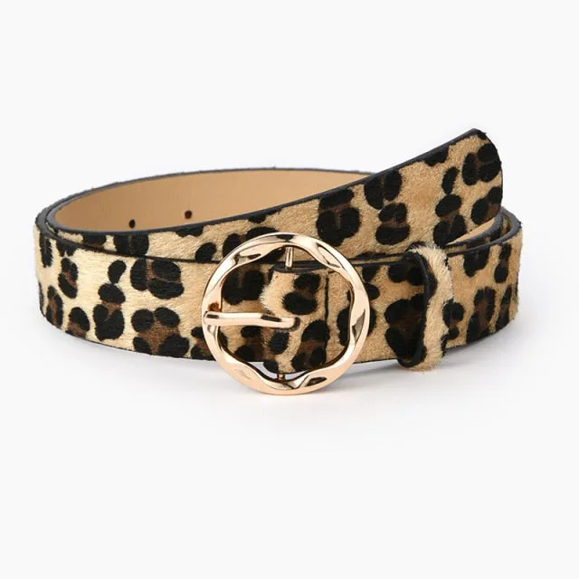 9 Style Punk Women Belts Luxury Brand Slim Leopard Waist Strap All-match Jeans Trousers Casual Belt Ladies Female Waistband