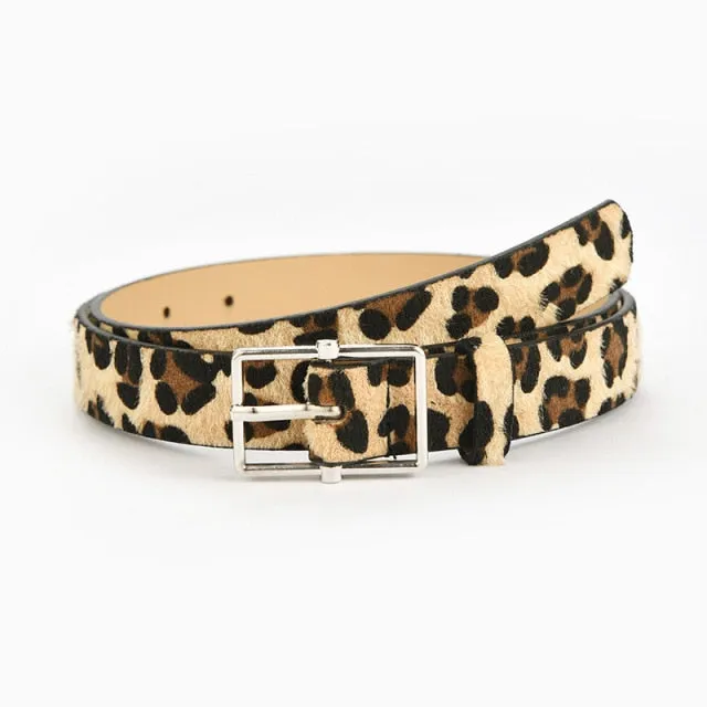 9 Style Punk Women Belts Luxury Brand Slim Leopard Waist Strap All-match Jeans Trousers Casual Belt Ladies Female Waistband