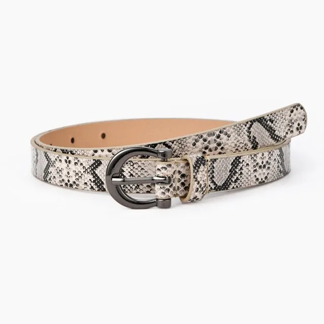 9 Style Punk Women Belts Luxury Brand Slim Leopard Waist Strap All-match Jeans Trousers Casual Belt Ladies Female Waistband