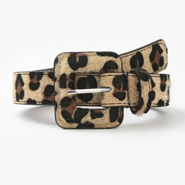 9 Style Punk Women Belts Luxury Brand Slim Leopard Waist Strap All-match Jeans Trousers Casual Belt Ladies Female Waistband
