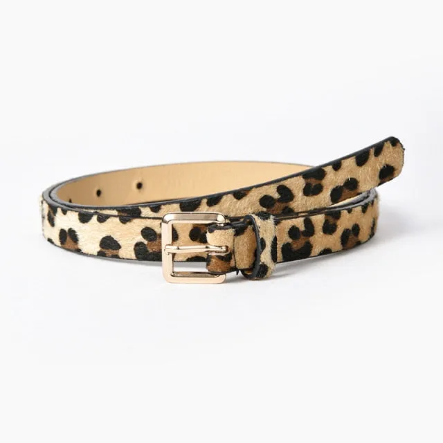 9 Style Punk Women Belts Luxury Brand Slim Leopard Waist Strap All-match Jeans Trousers Casual Belt Ladies Female Waistband