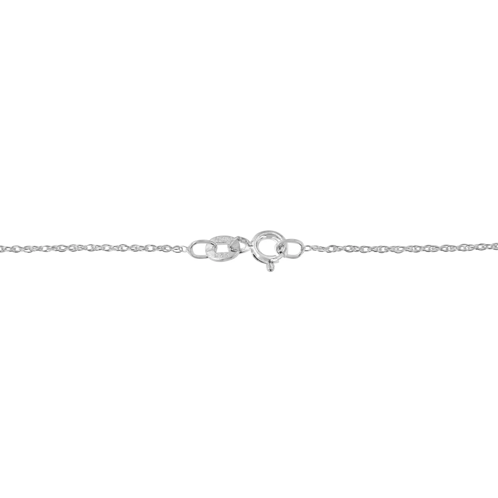 .925 Sterling Silver 1/3 Cttw Round-Cut Diamond Cross 18" Pendant Necklace with Bale (J-K Color, I2-I3 Clarity)