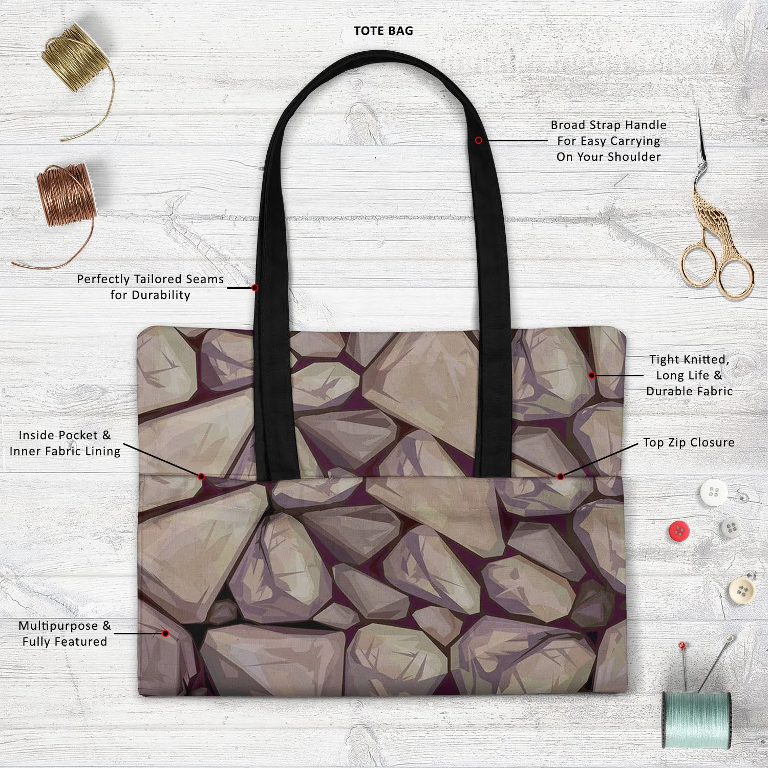 Abstract Art D36 Tote Bag Shoulder Purse | Multipurpose