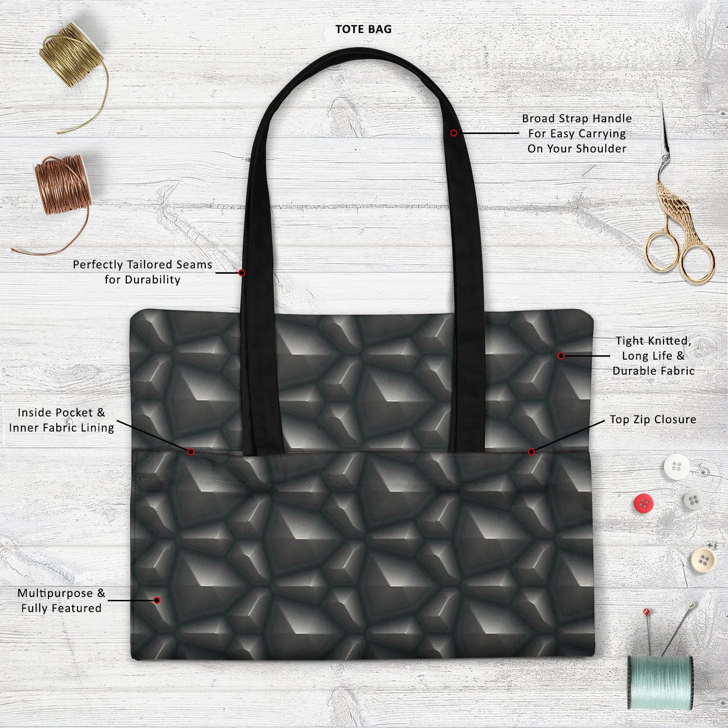 Abstract Art D40 Tote Bag Shoulder Purse | Multipurpose