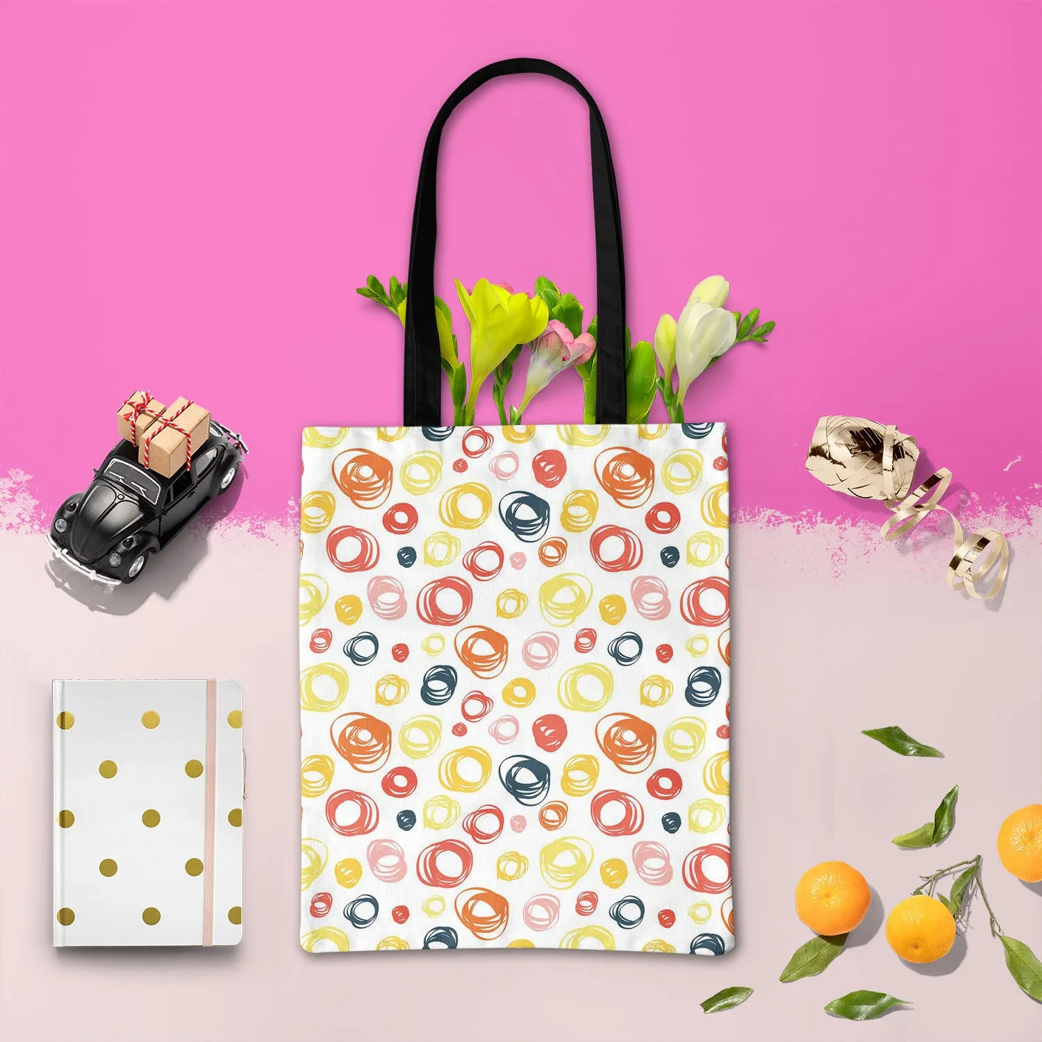 Abstract Doodle D2 Tote Bag Shoulder Purse | Multipurpose