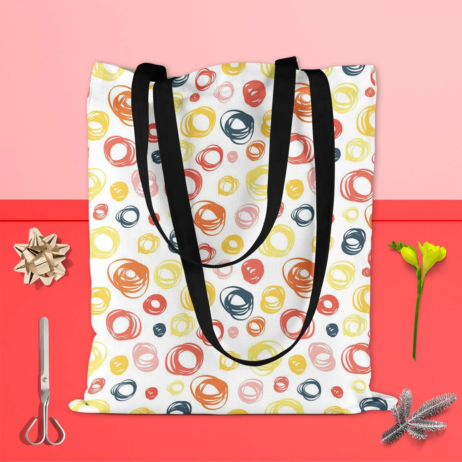 Abstract Doodle D2 Tote Bag Shoulder Purse | Multipurpose