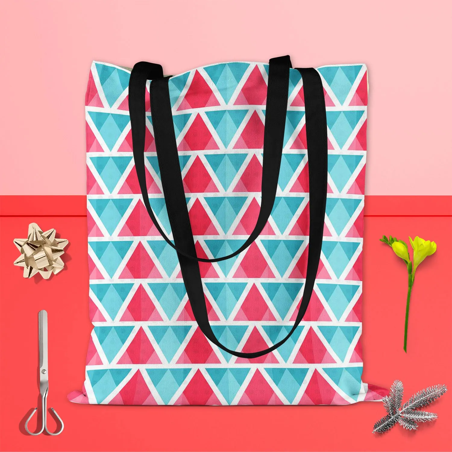 Abstract Triangles D1 Tote Bag Shoulder Purse | Multipurpose