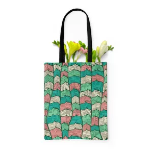 Abstract Waves D1 Tote Bag Shoulder Purse | Multipurpose