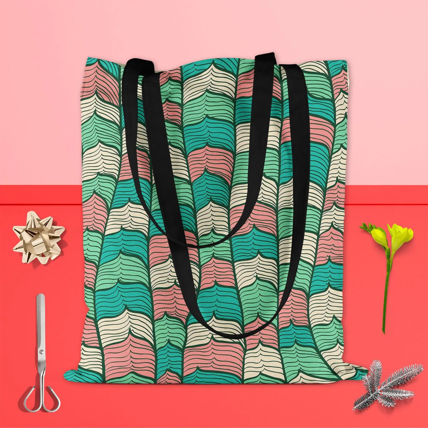Abstract Waves D1 Tote Bag Shoulder Purse | Multipurpose