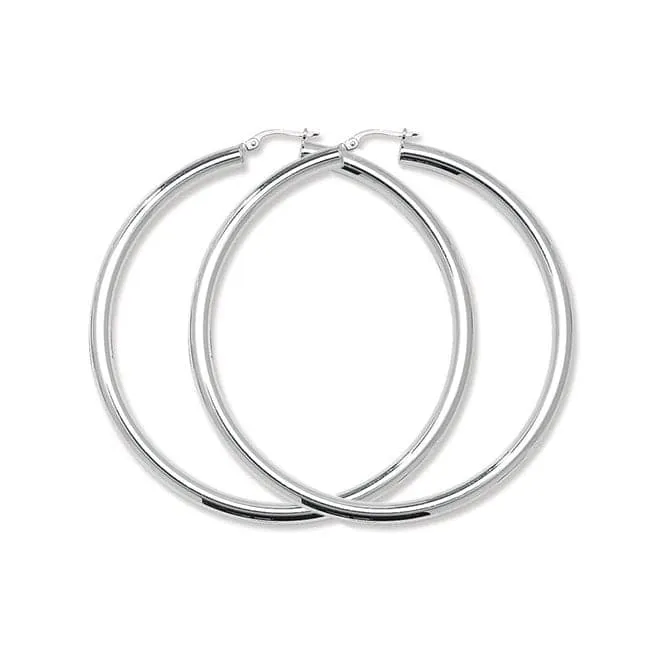 Acotis Silver Hoop Earrings Sterling G5968