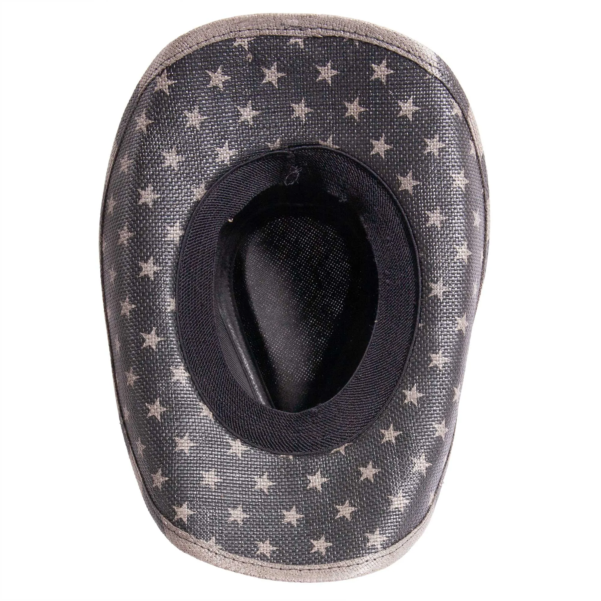 American Hat Maker Americana - Straw Cowboy Hat in Black