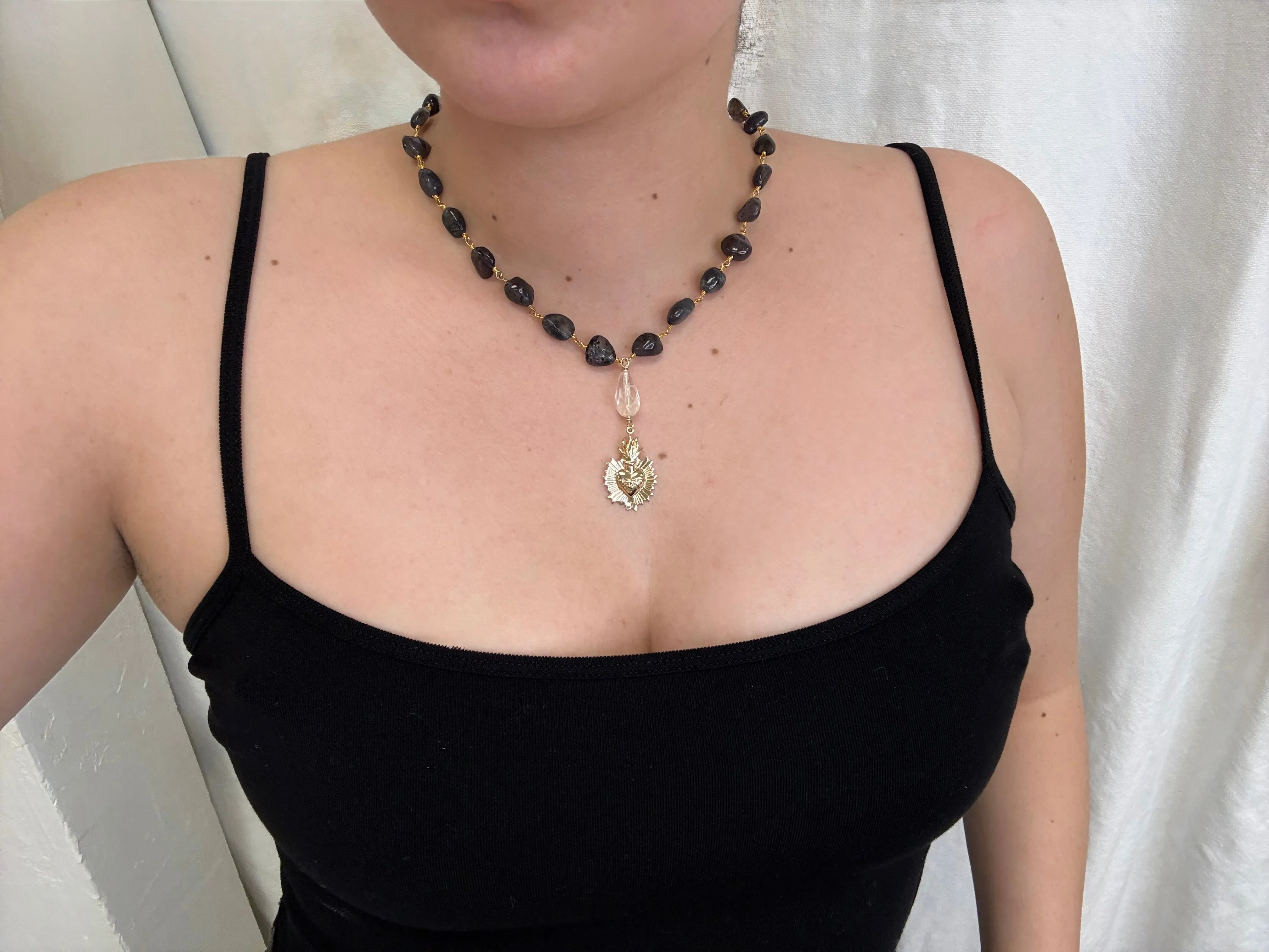 April Martin Flaming Heart Necklace
