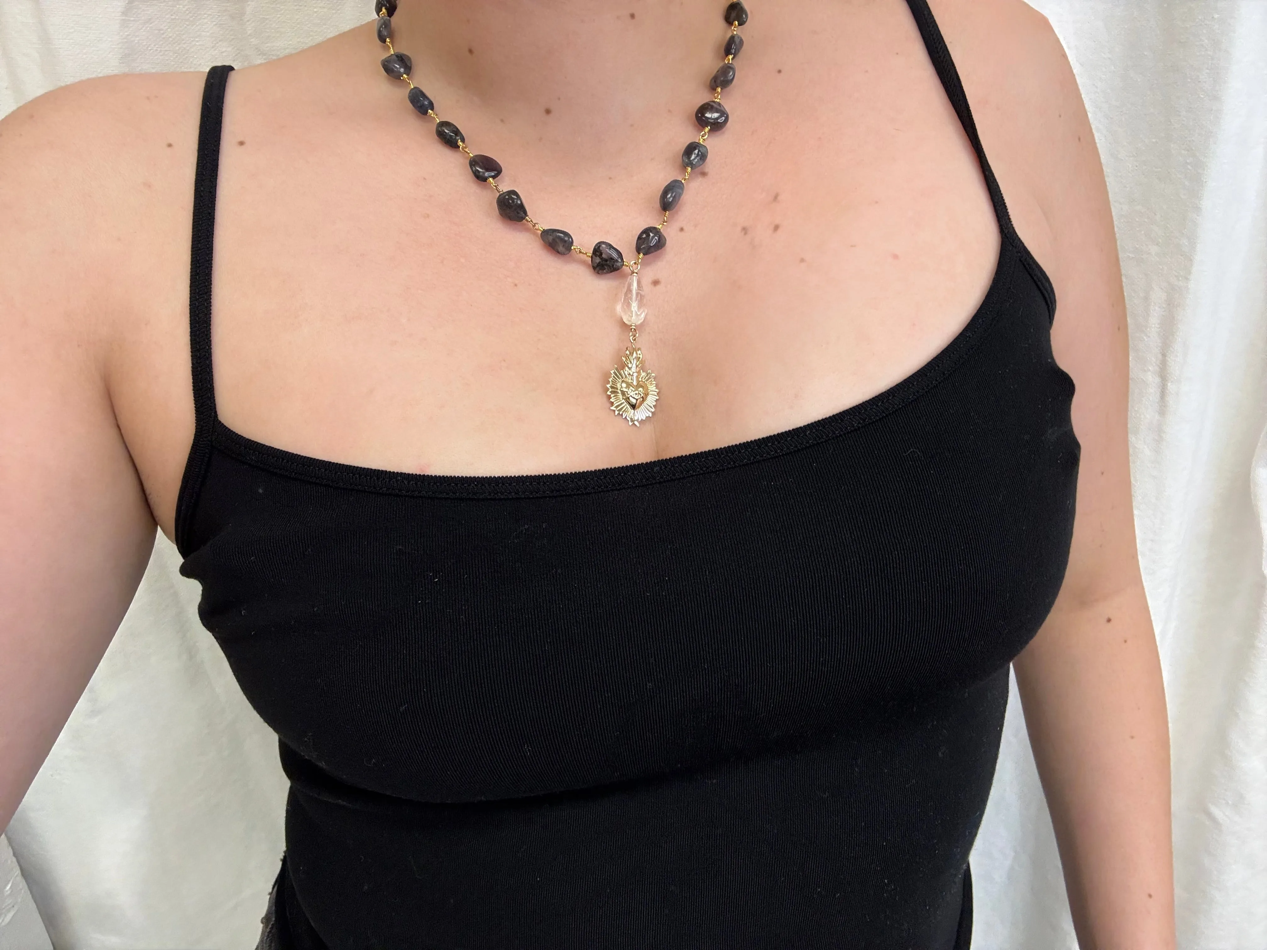 April Martin Flaming Heart Necklace