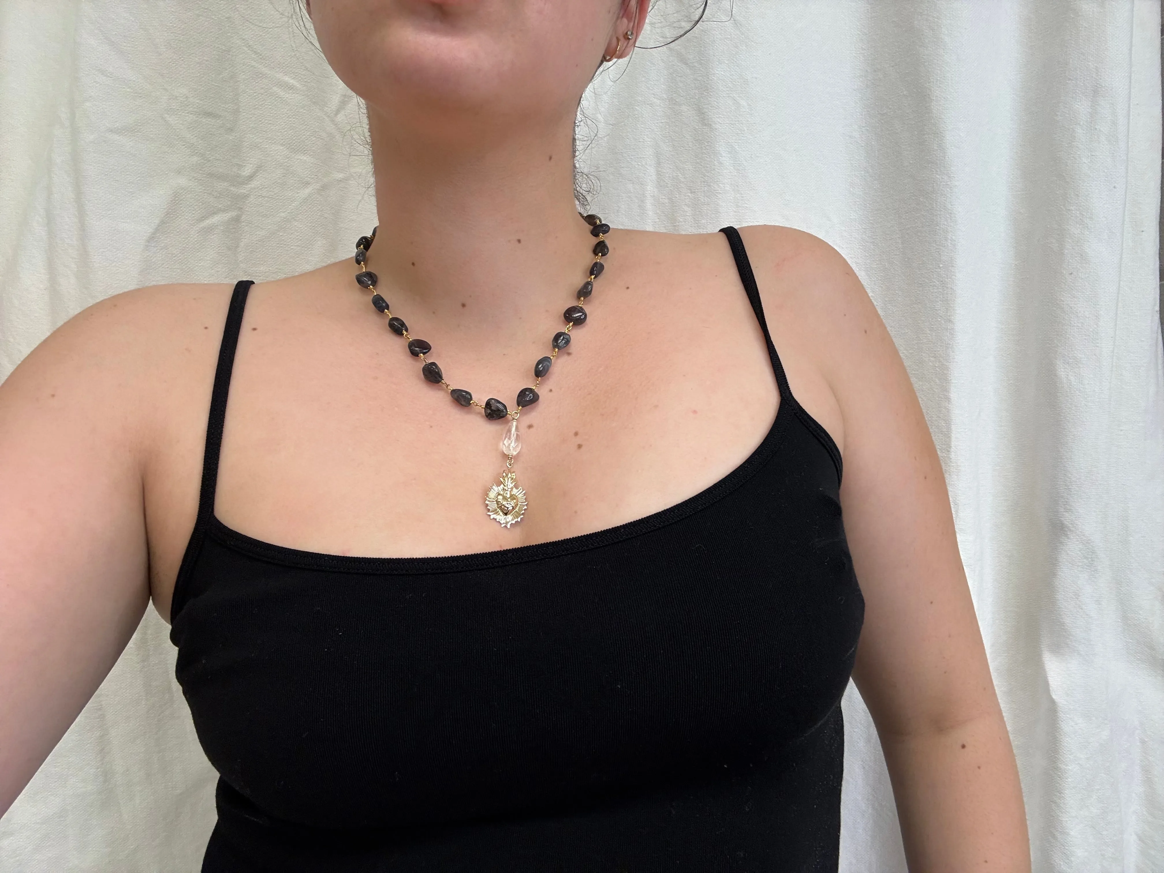 April Martin Flaming Heart Necklace