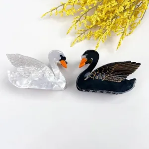 Black & White Swan Clips