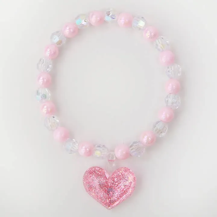 Bracelet | PInk Floating Heart Bracelet | Sparkle Sisters by Couture Clips