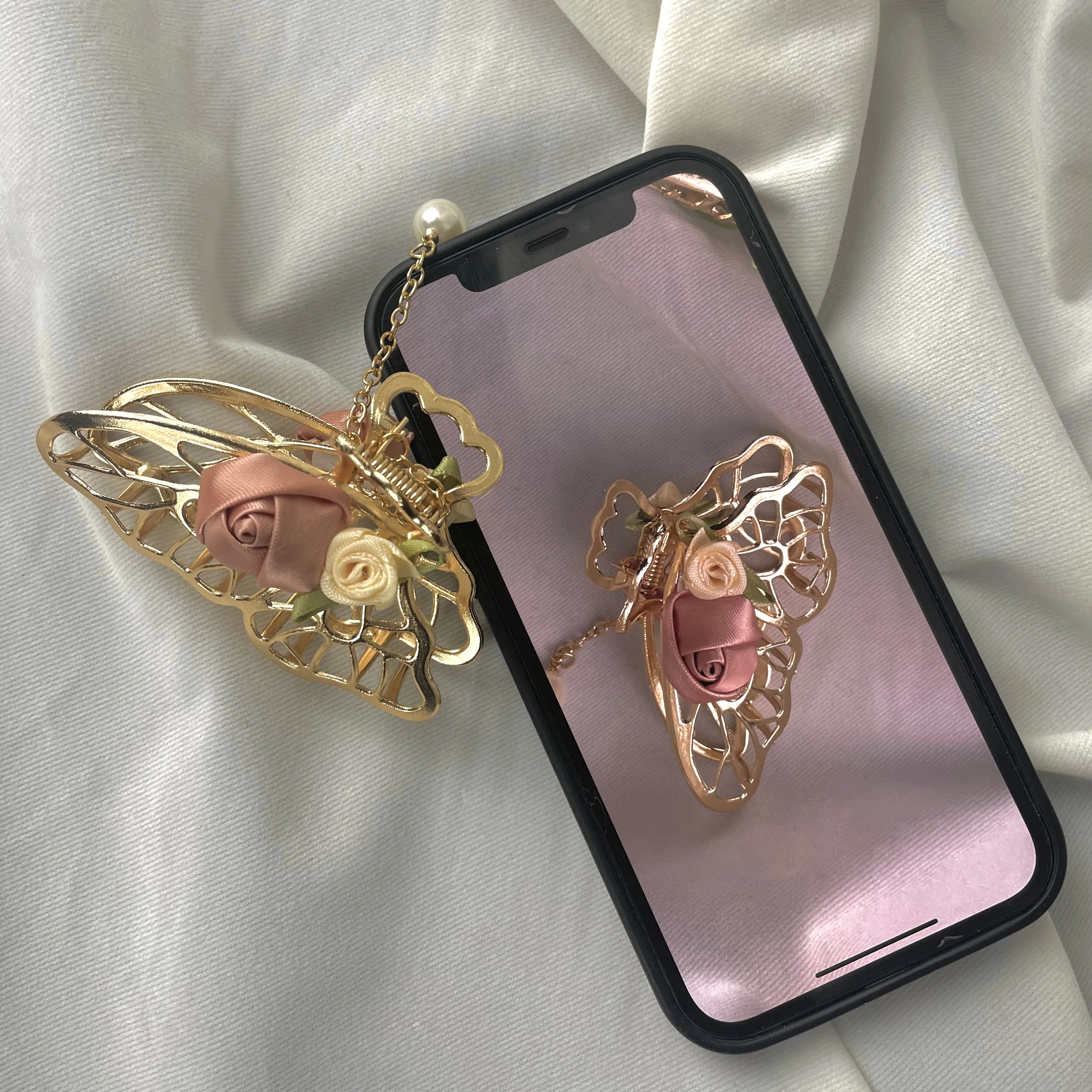Butterfly Rose  | Hair Clip