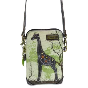 Chala Women's Safari Animal Canvas Crossbody Cell Phone Purse with Adjustable Strap -Sand