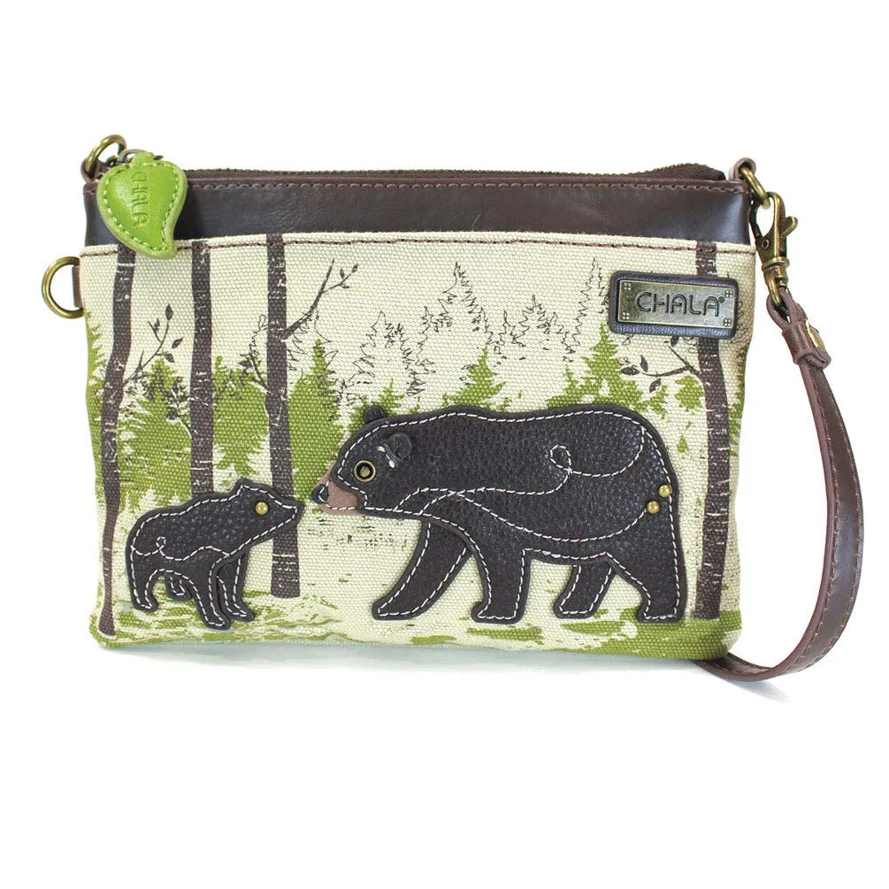 Chala Women's Safari Animal Canvas Crossbody Cell Phone Purse with Adjustable Strap -Sand