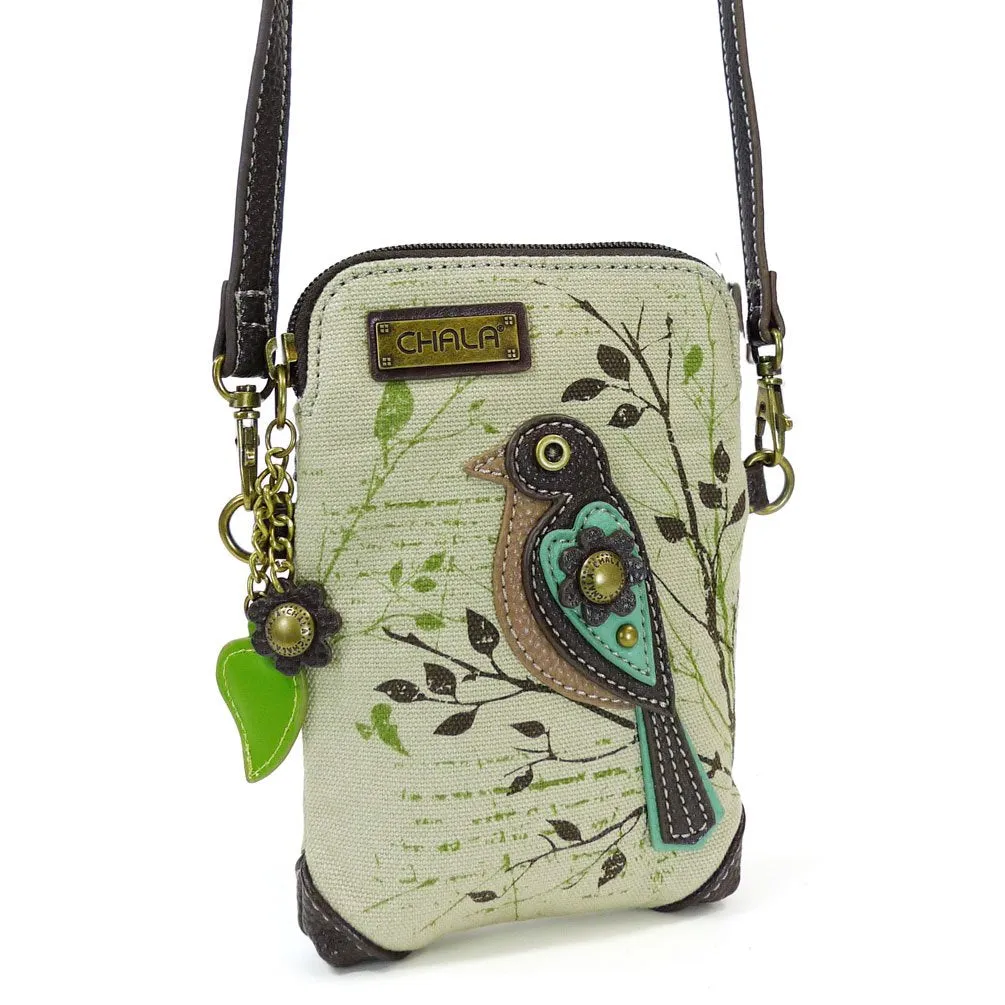 Chala Women's Safari Animal Canvas Crossbody Cell Phone Purse with Adjustable Strap -Sand
