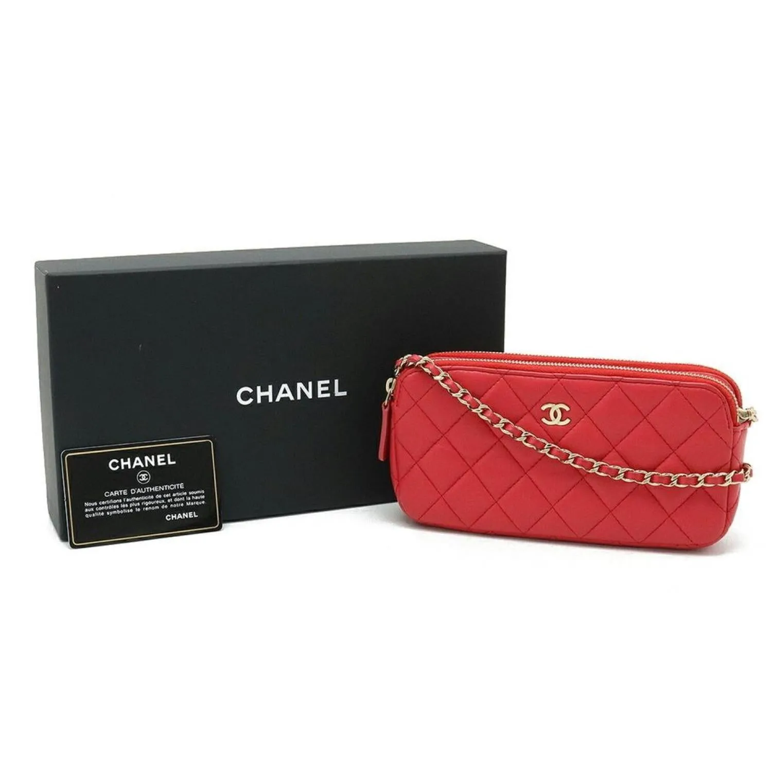 Chanel -  Leather Clutch Bag (Pre-Owned)