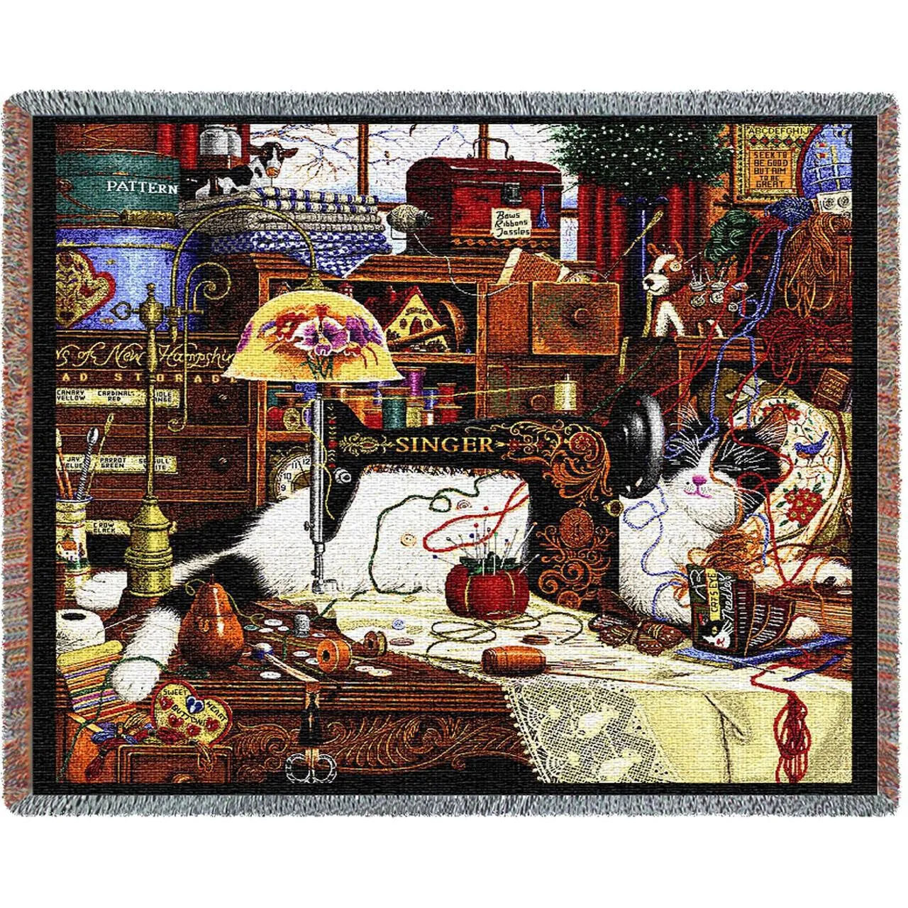 Charles Wysocki© Maggie The Messmaker Throw|Pillow Cover|Wall Tapestry|Tote
