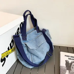 Christmas Gift Crossbody Bags For Women 2020 New Denim Jeans Blue Shoulder Top-hand Tote Handbags Large Messenger Travel Bags Bolsas Mujer