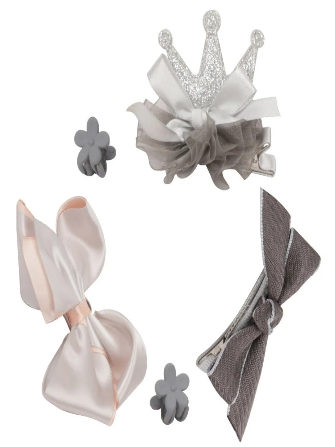 Cute Hair Clips Set for Girls - Silver & Lime