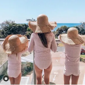 Cute Straw Hat: Adult/Kids Matching