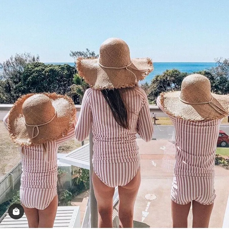 Cute Straw Hat: Adult/Kids Matching