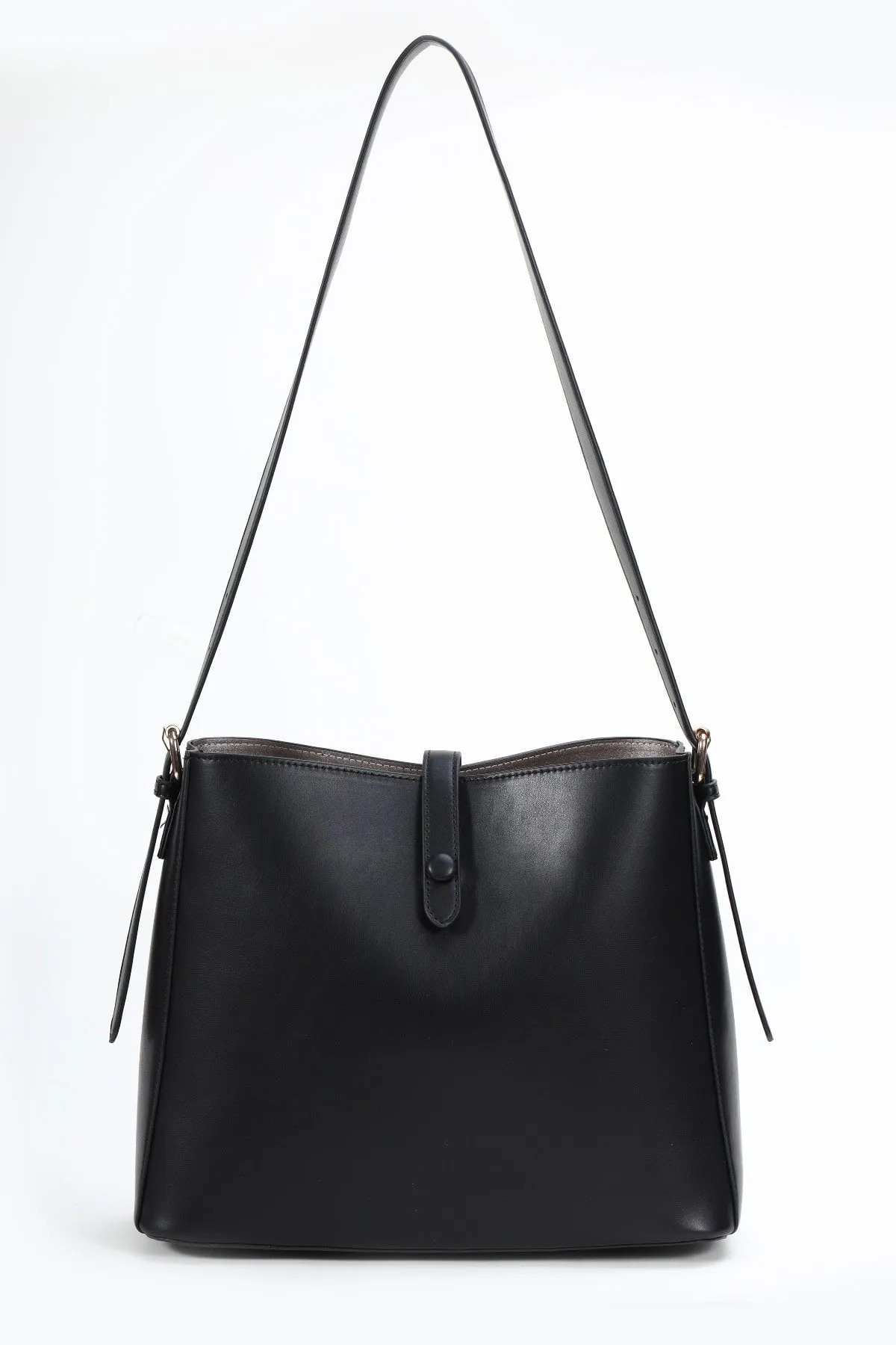 Double Sided Tote With Inner Bag in Black
