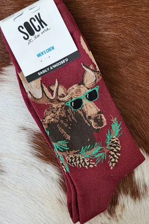Easily A'Moose'd Men's Crew Socks