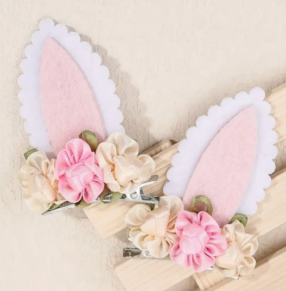 Easter Floral Hair Clips