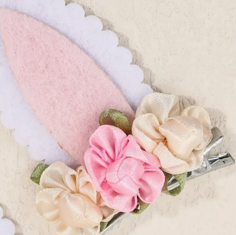 Easter Floral Hair Clips