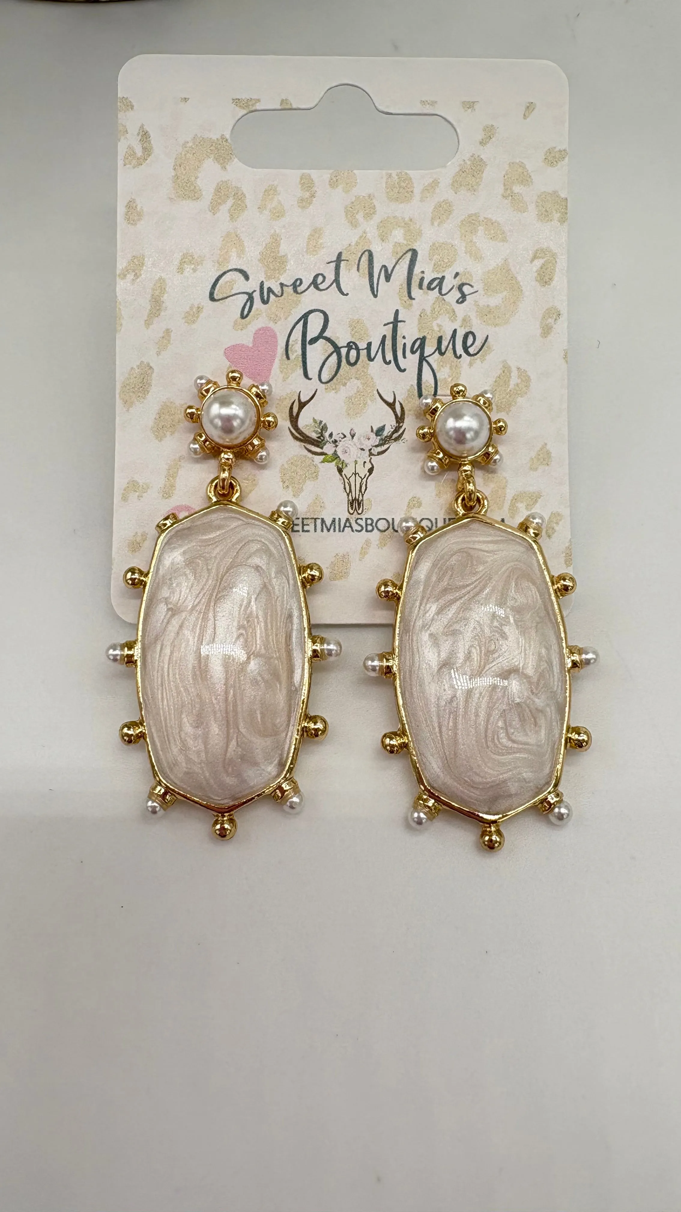 Easter Pearls Frame Earrings