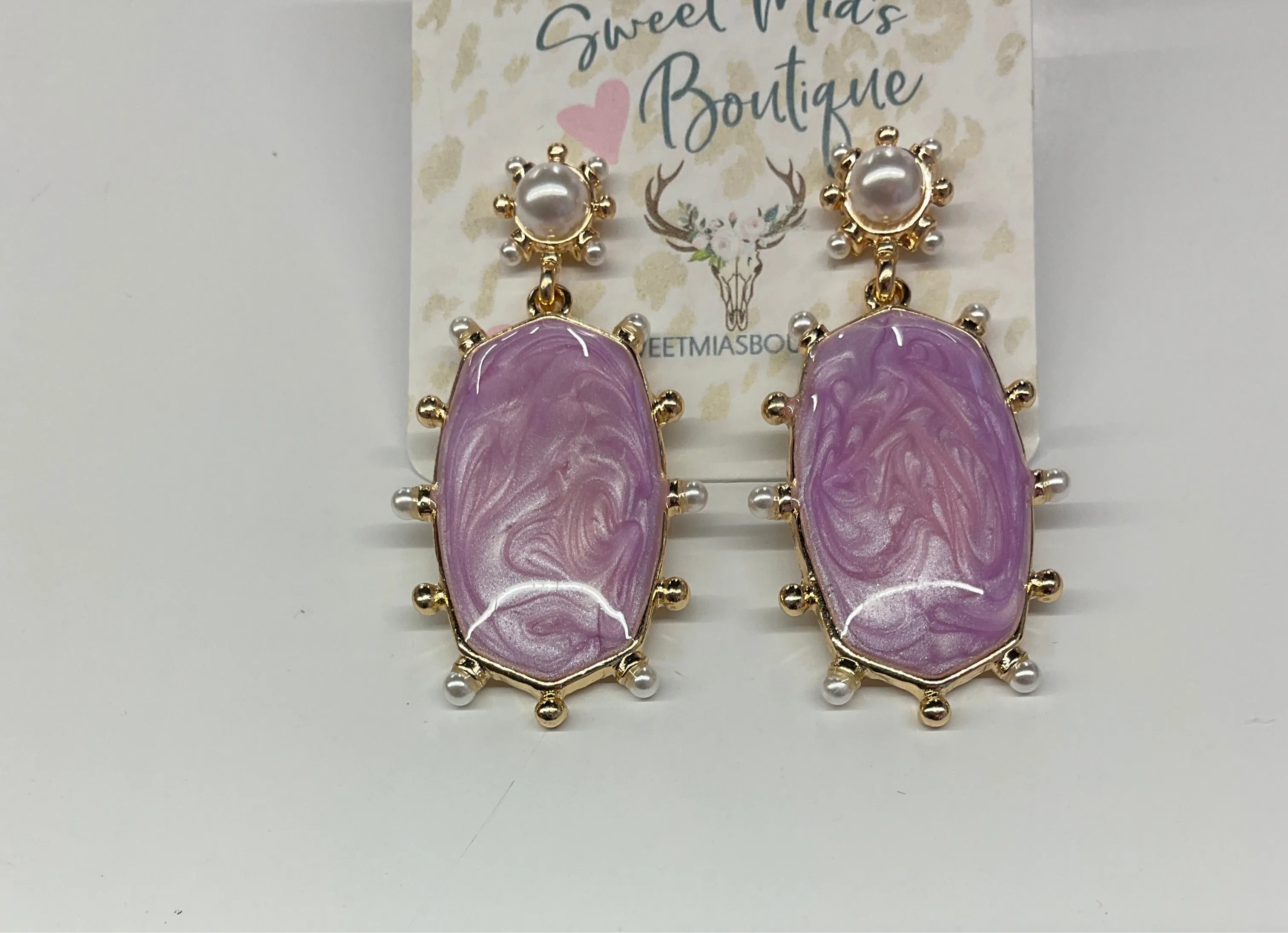 Easter Pearls Frame Earrings