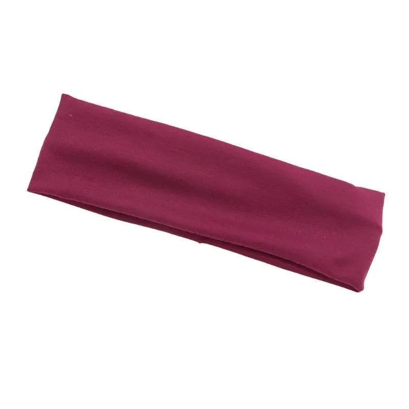 Elastic Headbands, Soft Cotton, Comfortable Fit, Breathable, Secure for Yoga, Fitness, Casual Wear, Available in Various Colors