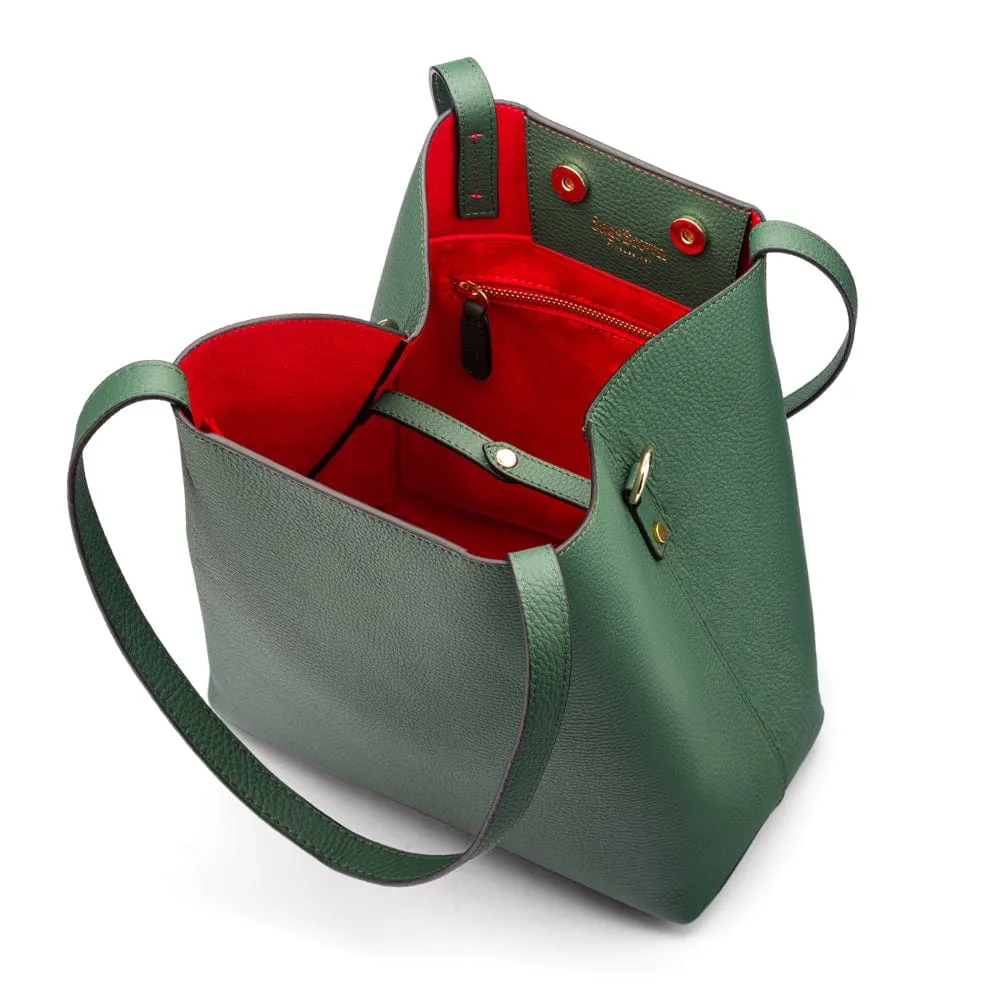 Emma 2 in 1 Leather Tote Bag - Green