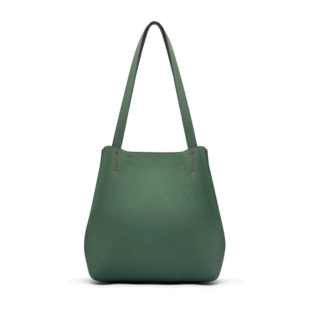 Emma 2 in 1 Leather Tote Bag - Green