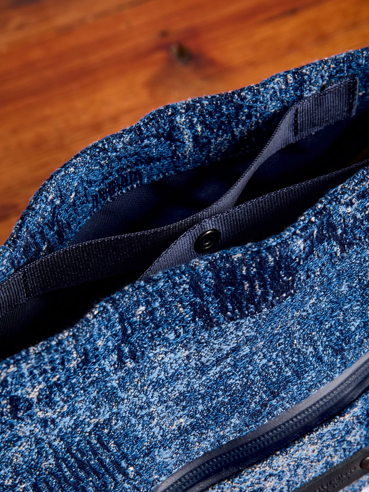 FDMTL x Master-Piece Boro Jacquard Shoulder Bag in Indigo