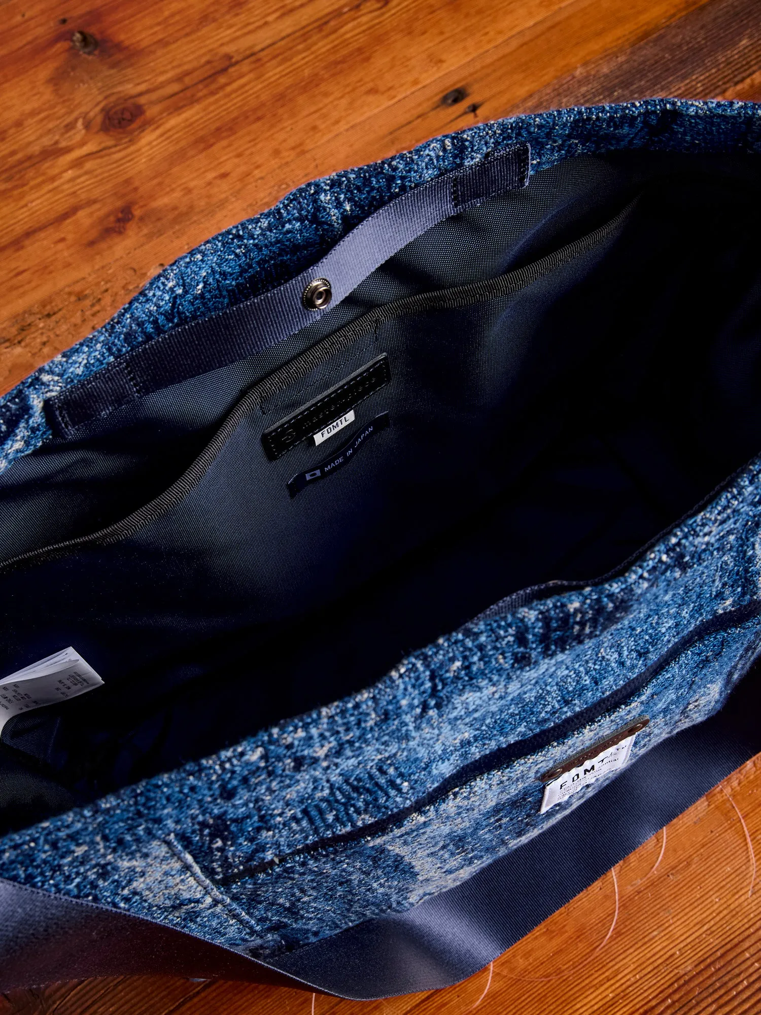 FDMTL x Master-Piece Boro Jacquard Shoulder Bag in Indigo