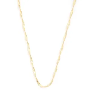 Flat Snake Link Twisted Metal Necklace