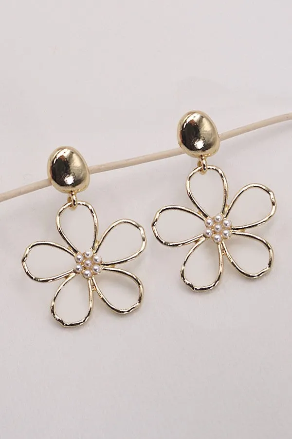Flower Pearl Earrings