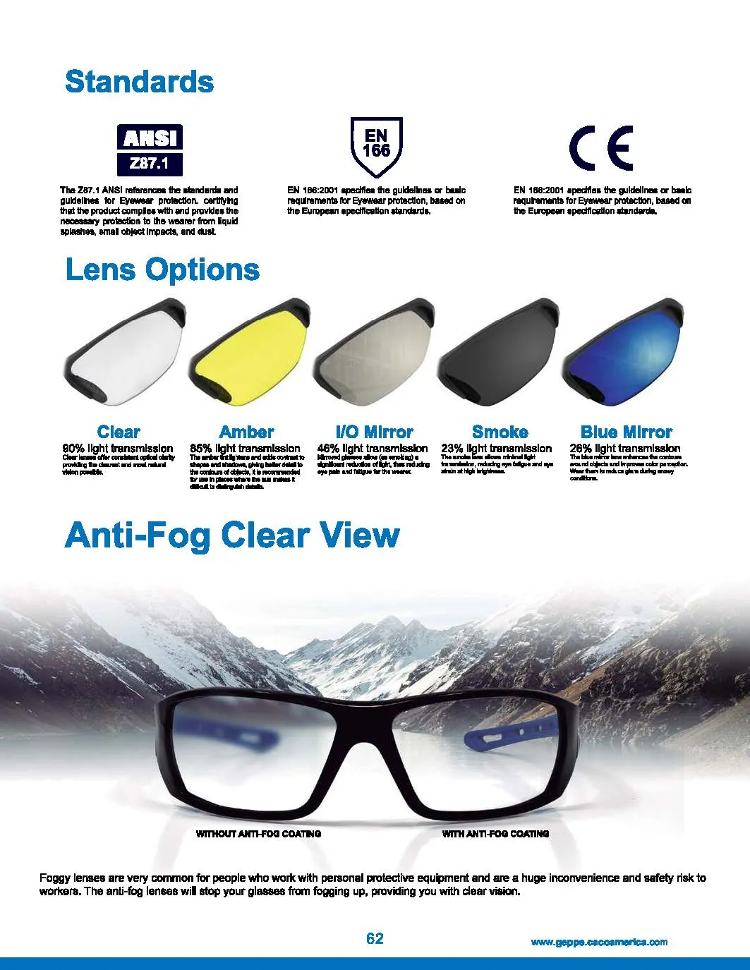 GE PPE - Protective Eyewear - 02 Series Frameless Safety Glasses -  #GE202