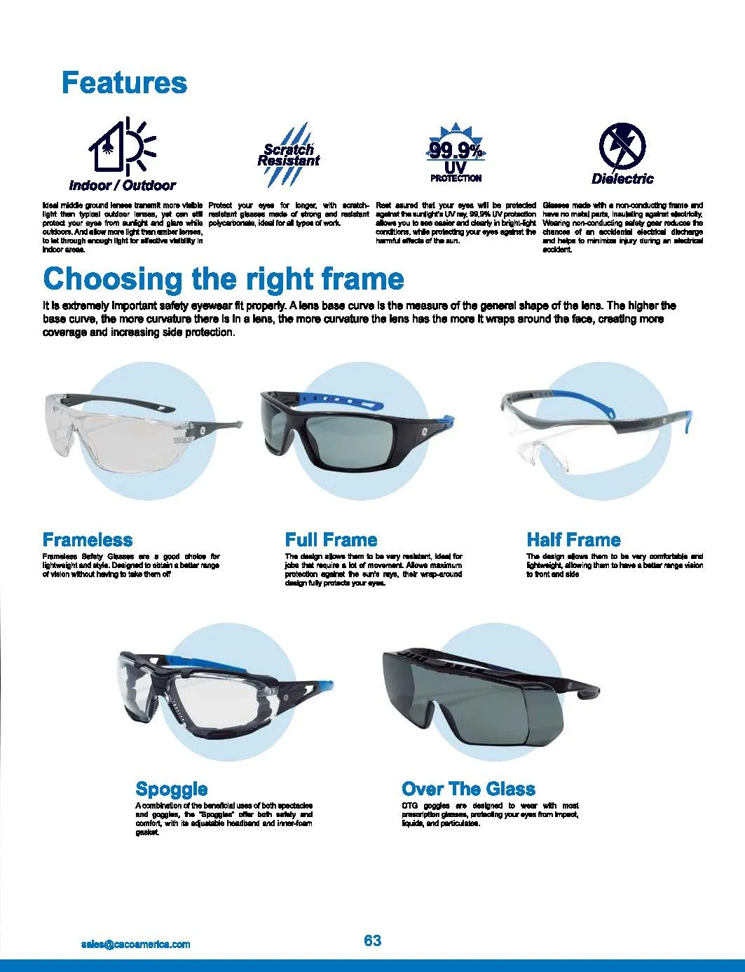 GE PPE - Protective Eyewear - 02 Series Frameless Safety Glasses -  #GE202