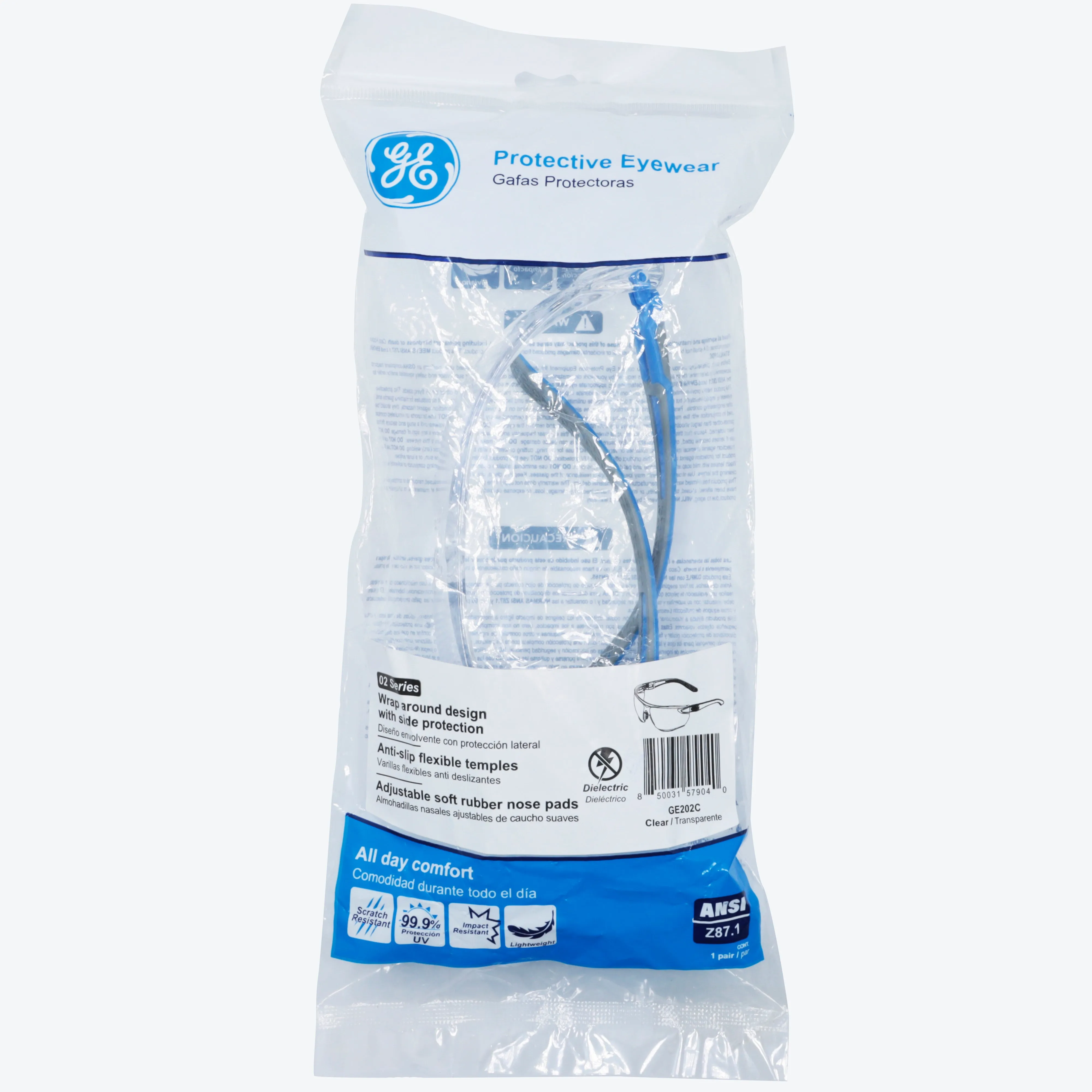 GE PPE - Protective Eyewear - 02 Series Frameless Safety Glasses -  #GE202