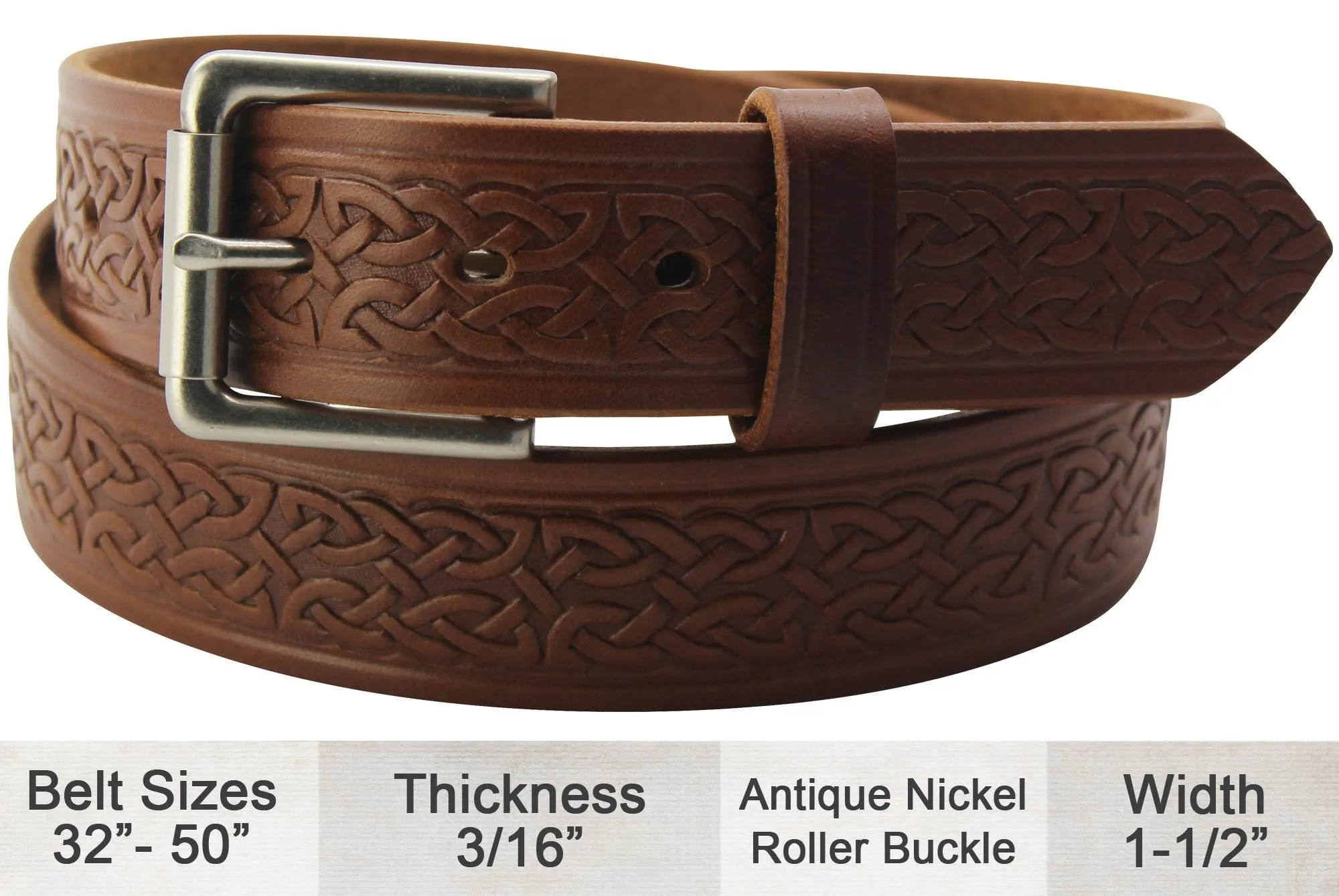 Gingerich Black or Brown Mens Belt Style 0203-04